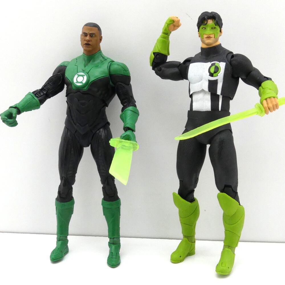 DC Green Lantern Action Figure Lot 2 Figures Hal Jordan John Stewart 7.5 Inch